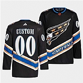 Men's Washington Capitals Custom Black 2022-23 Reverse Retro Stitched Jersey,baseball caps,new era cap wholesale,wholesale hats